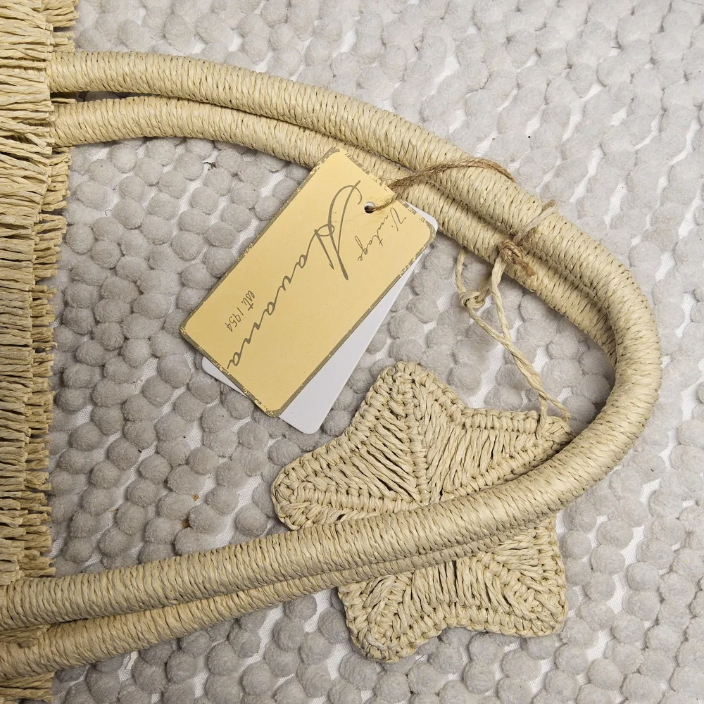 NWOT Vintage Havana Striped Raffia Tote Bag